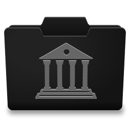 Black Grey Library Icon 256x256 png